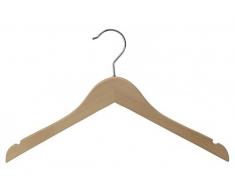 Le Cintre FranÃ§ais - Pack de 100 - PLP 32 BOIS Cintre Bois Encoche Bretelle Bois Marron 32x1.2x20 cm