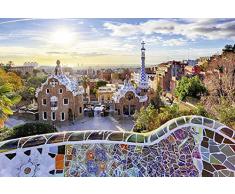 Papier Peint poster panoramique BARCELONE 4 x 2,70 m | Déco et photo murale XXL Qualité HD Scenolia