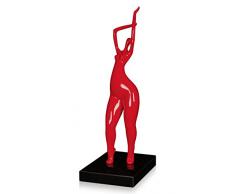 Arte Dal Mondo E4615PR Assouvissement Statue Sculpture figurative Moderne en rÃ©sine laquÃ©e, Rouge, 45 x 15 x 8 cm