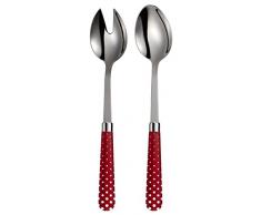 Campagne Snow Couverts à Salade, Acier Inoxydable, Rouge, 25 x 5 x 3.5 cm