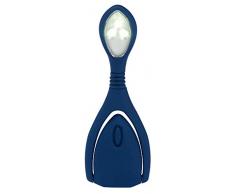 Libri_x Lumi Plus Lampe de lecture LED Bleu nuit | Lampe à pince avec variateur pour lecture dans lobscurité