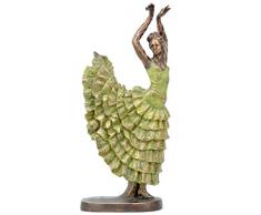Sukima Decor espagnole Figurine avec Motif flamande, RÃ©sine, Vert, 17Â cm