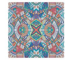 Graffy Serviette de Plage Double en Microfibre Mandala Extra Large Orange 150 x 150 cm