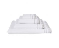 Le Jacquard Francais Serviette de bain Envol Coton Gris Obscur Rectangulaire 50 x 100 cm