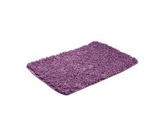Frandis 195604 Tapis de Bain Maille Chenille/Coton Parme 50 x 80 cm