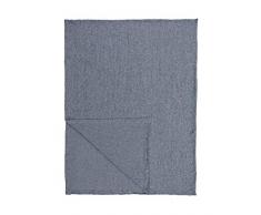 Marc OPolo Loma Plaid, 100% Coton, Blue, 130 cm x 170 cm