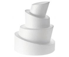 Decora polystyrène Wonky Forme Sucette gâteau pour décoration, Blanc cassé, Polystyrène, Ecru, 20 x 10/5 cm
