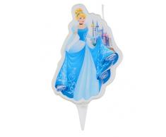 Cendrillon 346189 Bougie Figurine 2D, Cire, Bleu, 5 x 2 x 8 cm