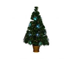 AUTOUR DE MINUIT 5SAF175MC Sapin Fibre Optique Los Angeles, PVC, Multicolore, 50 x 50 x 90 cm