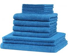 12Â piÃ¨cesLot de serviette Ã©ponge XXLâ¯: toutes les tailles -Â 5 Serviettes invitÃ©s, 4 serviettes, 2 serviettes de douche, 1 serviette de bain - 100 % Coton - 10Â Couleurs magnifiques (bleu royal)