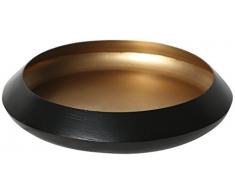Le Chat 1181626 01182626 Coupelle Ronde métal de Couleur Or et Noir, 15 x 15 x 3 cm