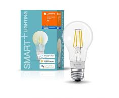 LEDVANCE Smart+ Ampoule LED Ã Filament ConnectÃ©e | Culot E27 | Forme Standard | Dimmable | Blanc Chaud 2700K | 5,5W (Ã©quivalent 50W) | Compatible Bluetooth - Pilotable avec Siri via Apple HomeKit