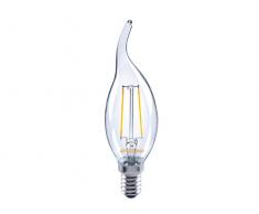 Sylvania SYL0027184 Ampoule Toledo Flamme, Bougie à Bout courbé/tordu Retro Cande 250 lumens culot E14-blister, Aluminium, Blanc