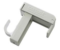 GARDINIA Support de fixation pour Tringle à rideaux, Paquets de 2, Blanc, Plastique