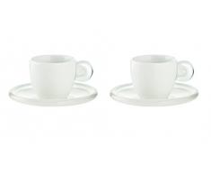 Guzzini Gocce 26690000 Lot de 2 Tasses Ã Expresso avec sous-Tasses