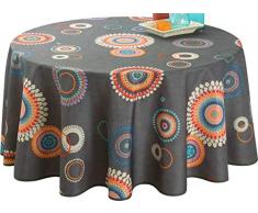 Le linge de Jules Nappe Anti-Taches Paillettes Gris - Taille : Ovale 150x240 cm