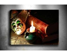 Bonamaison Peinture sur toile, multicolore, 50 x 70 cm