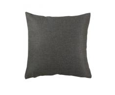 NATTE coussin effet natté 45 x 45cm fermeture à glissière coloris NOIR