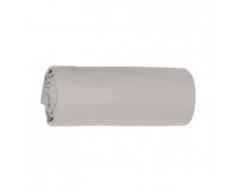VENT DU SUD Drap Housse Uni en Coton Percale, Cendre, 190x90 cm
