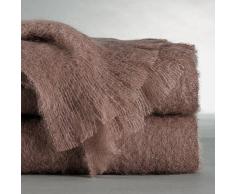 Couverture Extra douce-100% Mohair -OURSON - Taupe R9 - 130 x 180