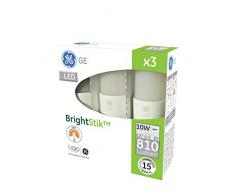 GE 93023110 Ampoule Ã LED, Plastique, E27, 10 W, weiÃ, 3,7 x 3,7 x 11,6 cm