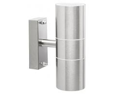 Applique murale Smartwares 2605.010L â 2 lampes â Acier inoxydable â IP44