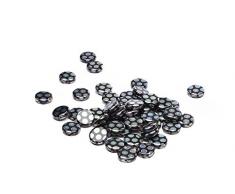 Beads Unlimited plaquÃ© sous Vide en Verre 12 mm, Lot de 50âPois Arc-en-Ciel