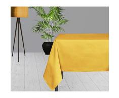 Soleil docre Alix Nappe, Polyester, Jaune, 140 x 140 cm