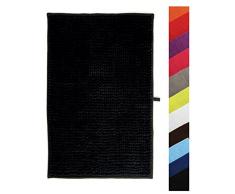 MSV Tapis de Bain, Noir, 60Â x 40, Microfibre, 60x40