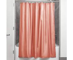 InterDesign rideau de douche tissu impermÃ©able, 183,0 cm x 183,0 cm rideau douche en polyester, rideau textile lavable ourlet renforcÃ©, corail