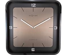 NeXtime 3518ZW Horloge Murale, Bois, Black, 40 x 40