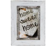 Zep SY1246 Cadre Photo Bois 10x15 cm Athis, Blanc/Gris, 22 x 17 x 2 cm