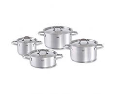 Fissler Family Line / Lot de Casseroles En Acier Inoxydable, 4 PiÃ¨ces (3 Casseroles, 1 RÃ´tisserie) Avec Couvercle, Lavable Au Lave-Vaisselle, Tous Types de CuisiniÃ¨res Et Induction
