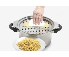 Weis 16035 Plat à Spaetzle avec Grattoir, Acier Inoxydable, Argent/Blanc, 27,7 x 32,5 x 1,5 cm