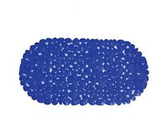 MSV Tapis de Baignoire Galets en PVC-68x35 cm Marine, 100% PVC, Bleu FoncÃ©, 80 x 150 cm