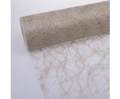 HKT Home Deco Sizoweb Chemin de Table Noyer 30 cm Rouleau 25 Mètres â 64â300â25â039