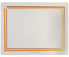Garcia de pou Sets De Table LiserÃ© Orange - Marron 48 G/M2 28X35 Cm Blanc Papier - 500 unitÃ©s