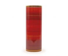 Angela neue Wiener Werkstaette Vase en Verre anoblit Cylindre Forme, Verre, Rouge, 8Â x 8Â x 25Â cm