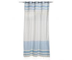 Fouta FutÃ©e Rideau prÃªt-Ã -Poser avec Anneaux, en fouta pour Une Ambiance de Vacances avec flexibilitÃ© de Hauteur, Coton, Multicolore, 240x140 cm