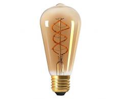 Girard Sudron 716604-LED ST64 Ampoule LED Filament TorsadÃ© E27 ES Culot Ã Vis Blanc Chaud 400 Lumens Dimmable 5 W Ambre