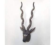 WALPLUS Stickers muraux 34Â x 28Â x 28Â x 88Â cm Antilope TÃªte Animal Art Stickers Mural pour Maison dÃ©coration Salon Chambre DÃ©cor DIY, Gris