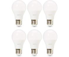 AmazonBasics Professional Lot de 6 ampoules LED Culot Edison Ã vis E27 Ãquivaut Ã 60Â W Blanc chaud
