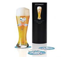 Michaela Chef Verre Ã biÃ¨re en cristal avec 5 couvercles 500 ml