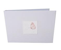 White Cotton Cards Tiny Album Photo Valeur Papillon, Blanc