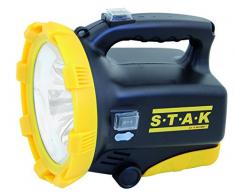 Velamp R920 Phare Professionnel Rechargeable 20W LED Cree XHP 1600Lumen. Imperméable IP43. Faisceau visible à 1,5km. Powerbank. Clignotant rouge. Avec accessoires, Plastique, Jaune/Noir