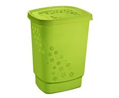 Rotho 1756005519 Panier à Linge, Plastique, Vert, 59,5 x 43,5 x 35,5 cm