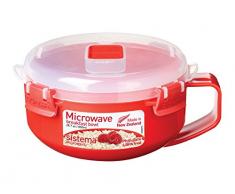 4EverSpiel SI1112 Micro-Ondes Bol de cÃ©rÃ©ales to Go en Rouge, Plastique, 45x35x25 cm