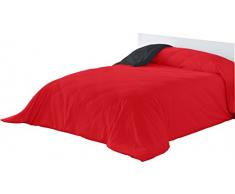 Lucena Cantos - Housse de Couette Bicolor, (Rouge/Noir, 300 x 270)