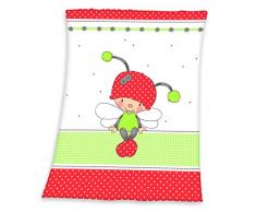 Herding Fynn Couverture Bébé, Luis la Coccinelle, 75 x 100 cm, Microfibre Polaire, Multicolore