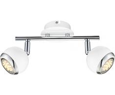 Globo spots déclairage, chrome, métal blanc incl. 2xgu10 led 2,5w 230v (10 710), 200lm, 3000k